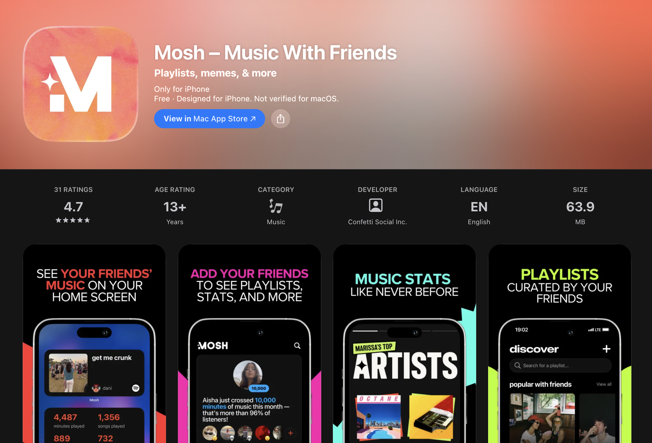 Mosh — Music With Friends